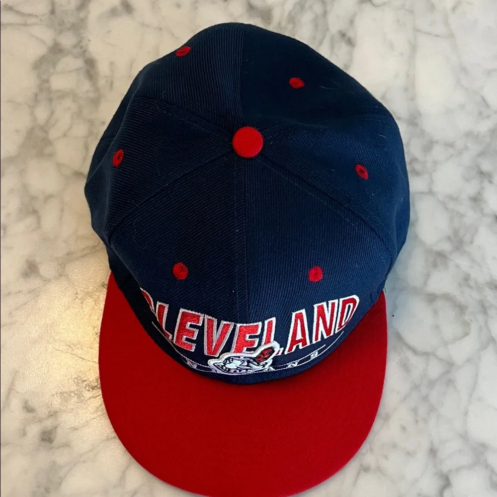 47 Brand Vintage Cleveland Indians Navy and Red Cap